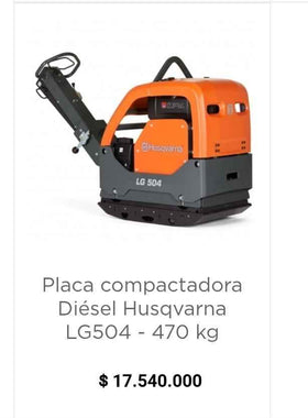 PLACA COMPACTADORA REVERSIBLE HUSQVARNA LG504 AÑO 2024 - 0
