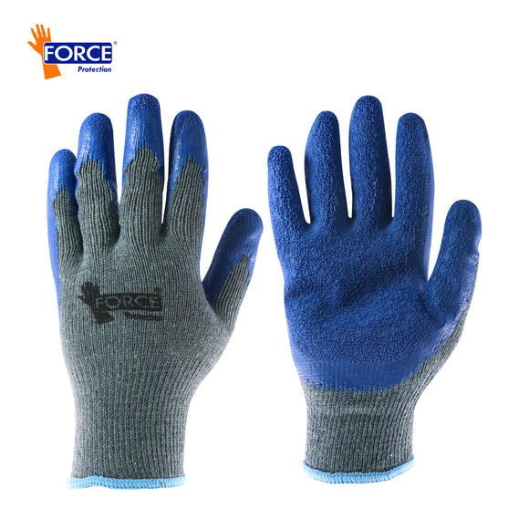 GUANTE MULTIFLEX PALMA LATEX GRIS FORCE CAJA 120 PARES